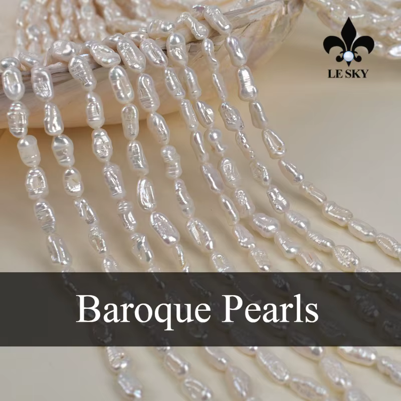 Perles d'eau douce baroques naturelles