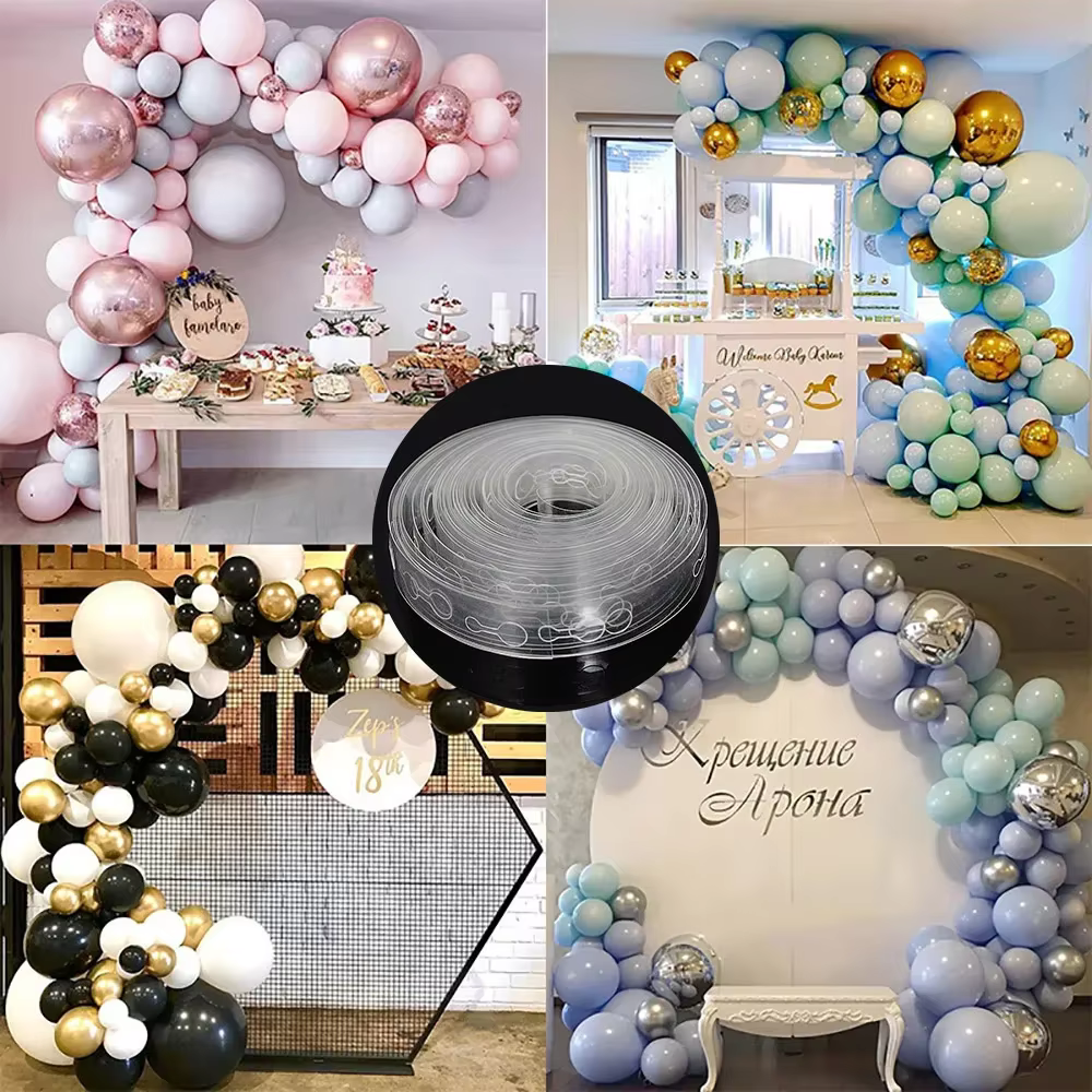 Bande de chaîne de ballons transparente de 5M