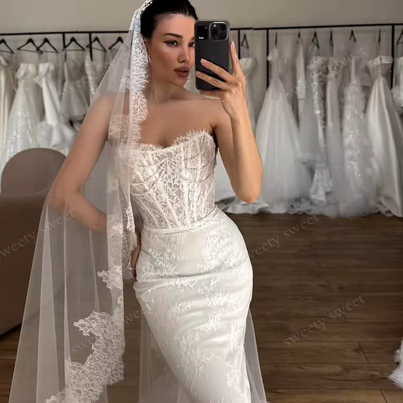 Robe De mariée Vintage en Organza avec broderie