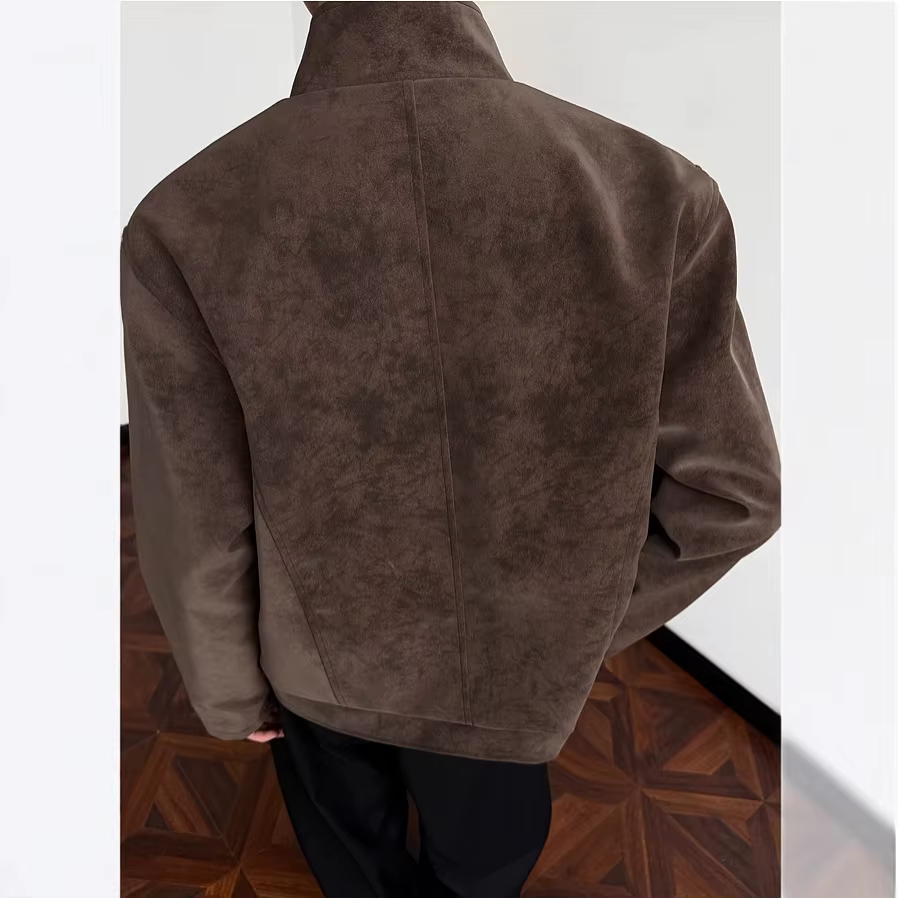 Veste courte en daim pour homme