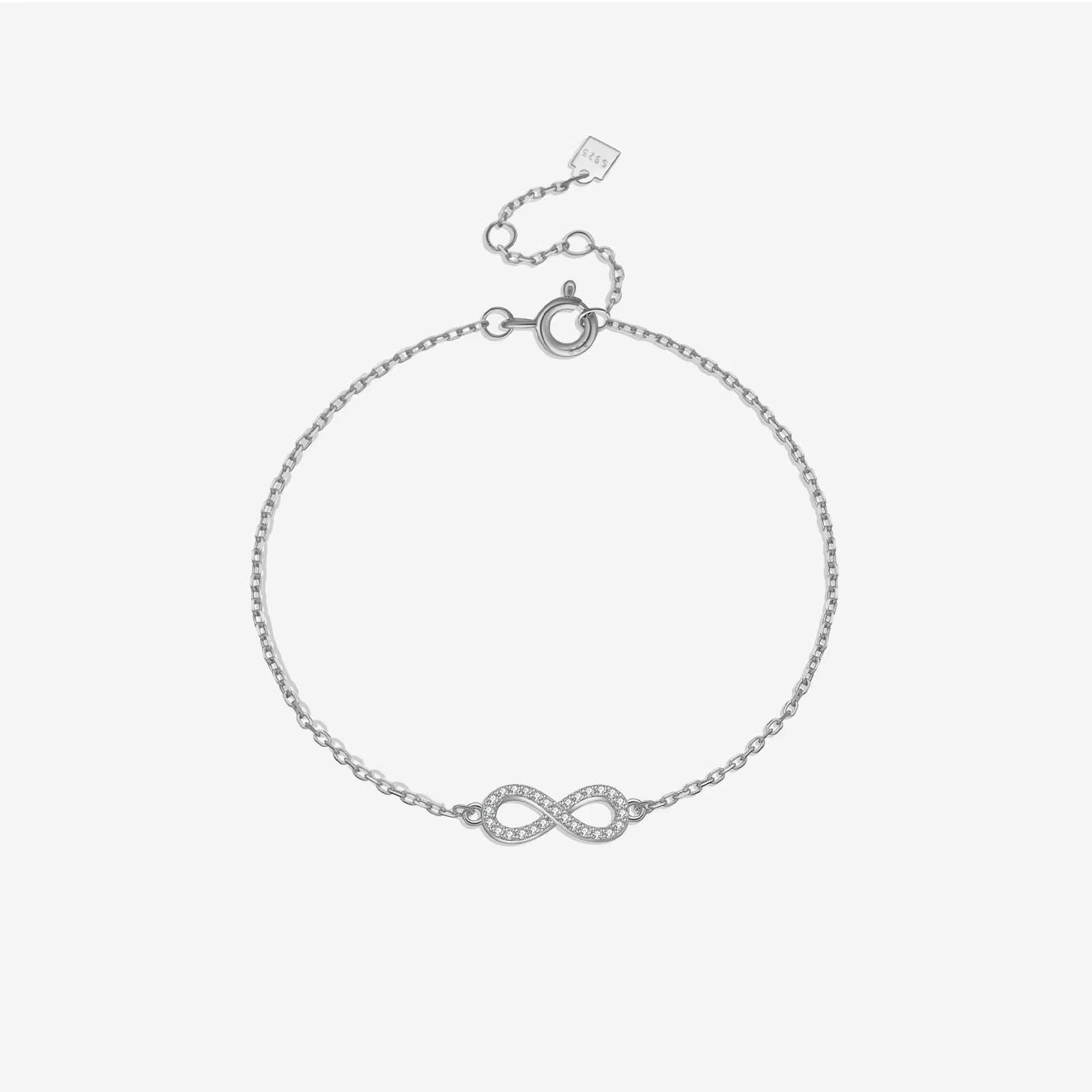 Bracelet en argent regardé 925 Clear Zunderes on Cahin