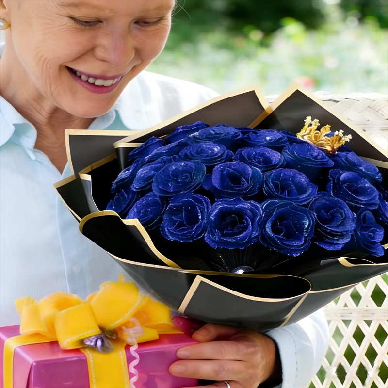 Bouquet de roses à paillettes