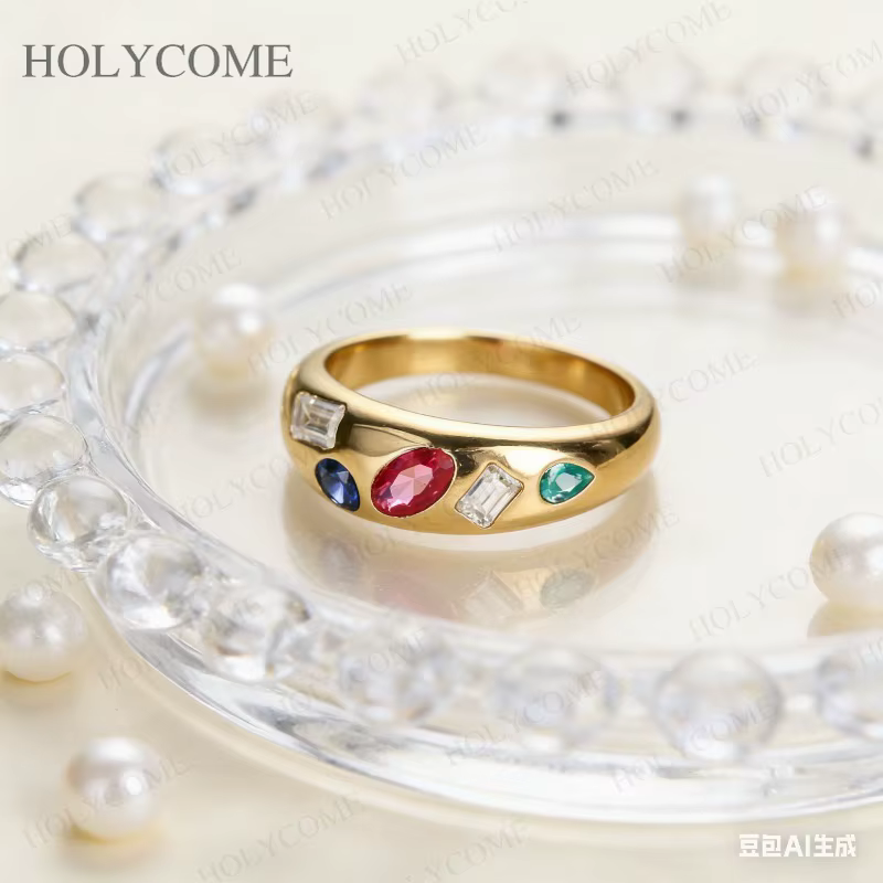 Bague unique en moissanite/saphir/rubis/paraïba
