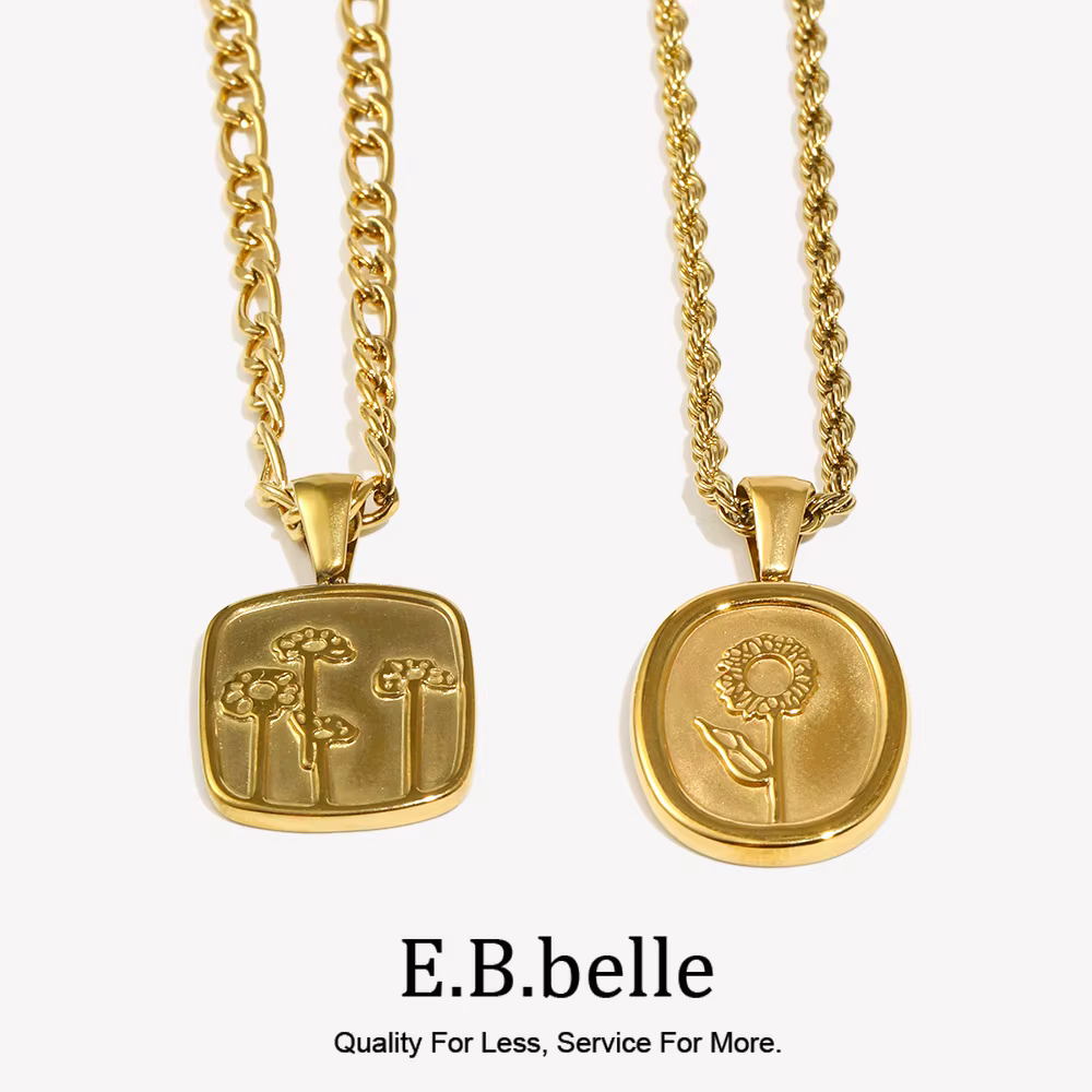 E.B.belle-Collier pendentif AndrSunflower pour femme