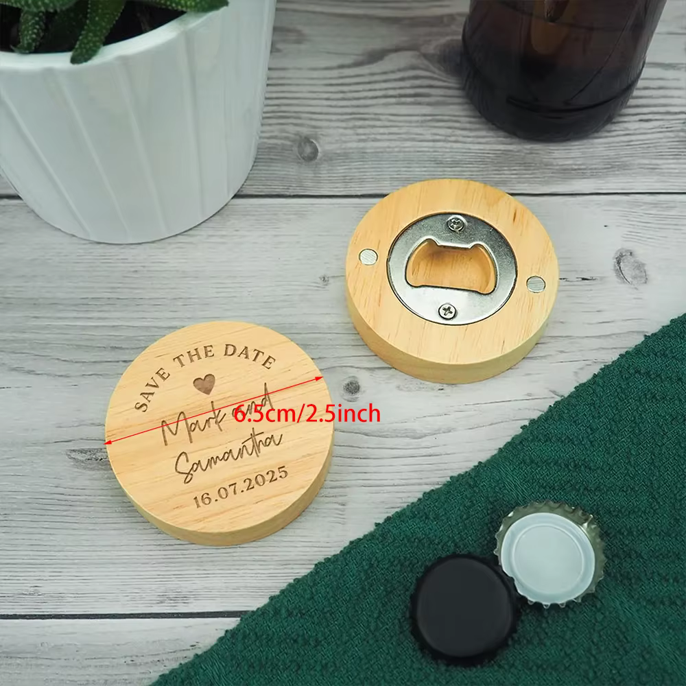 Ouvre-bouteille magnétique personnalisé pour sauver la Date