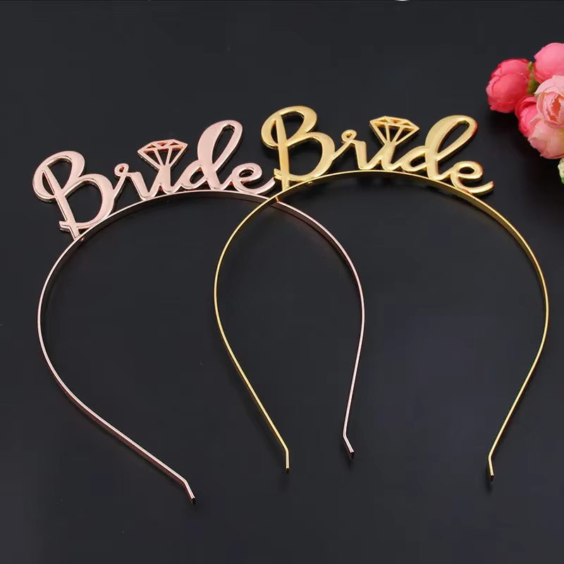 Mariée pour être mariage cheveux accessoires or bandeau demoiselle d'honneur douche nuptiale poule fête diadème