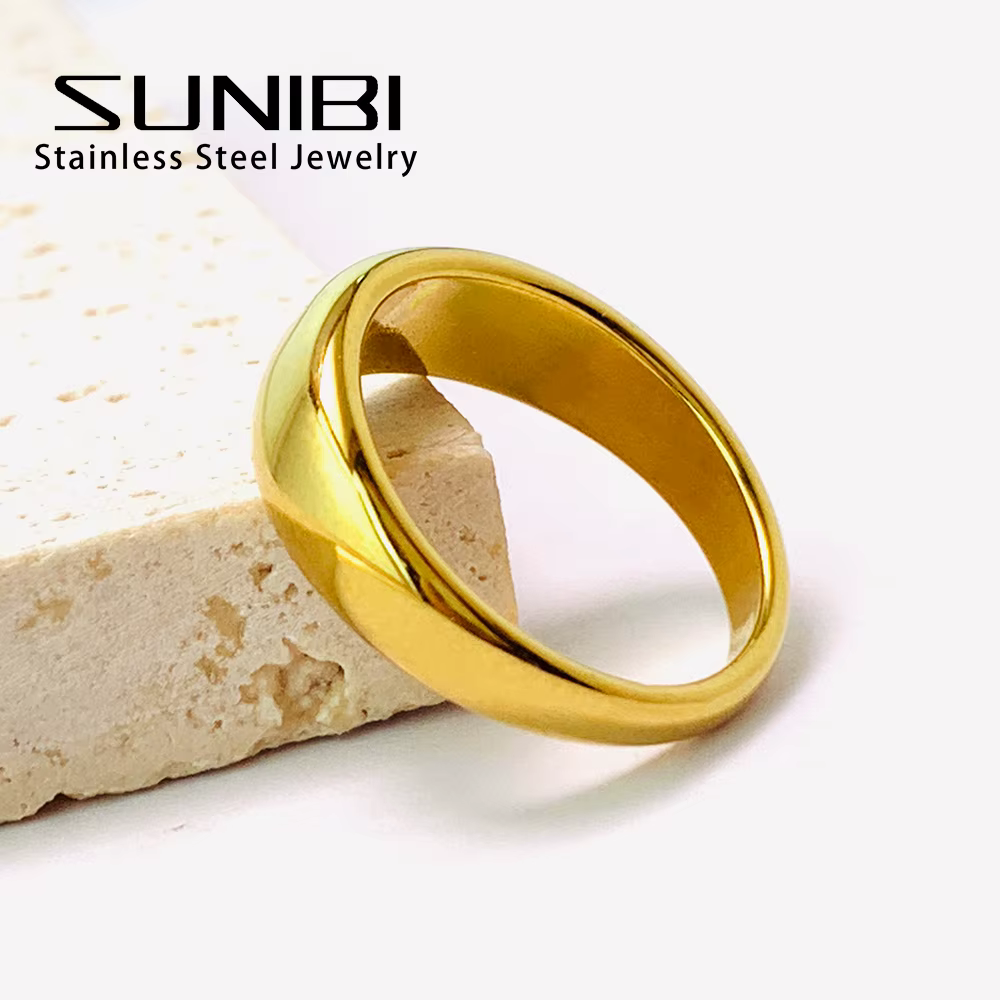 Bague Simple en acier inoxydable pour femmes