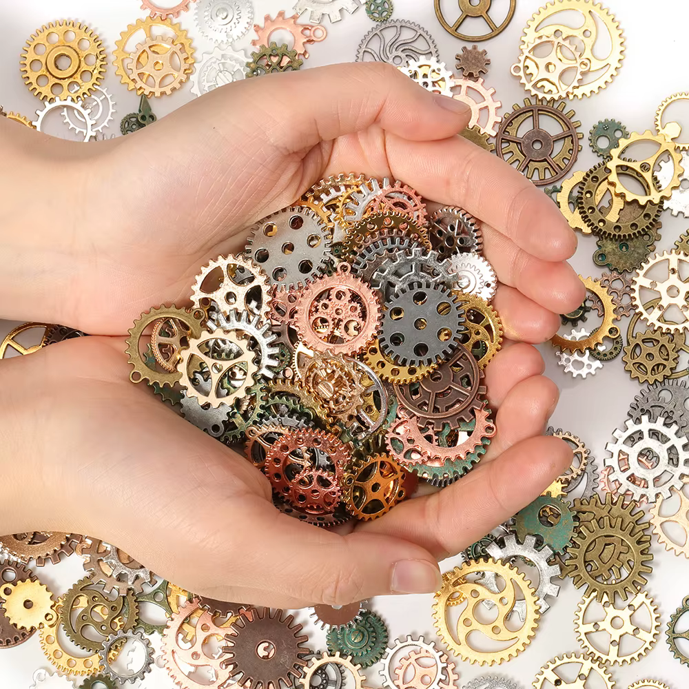 Breloques engrenages Steampunk mixtes