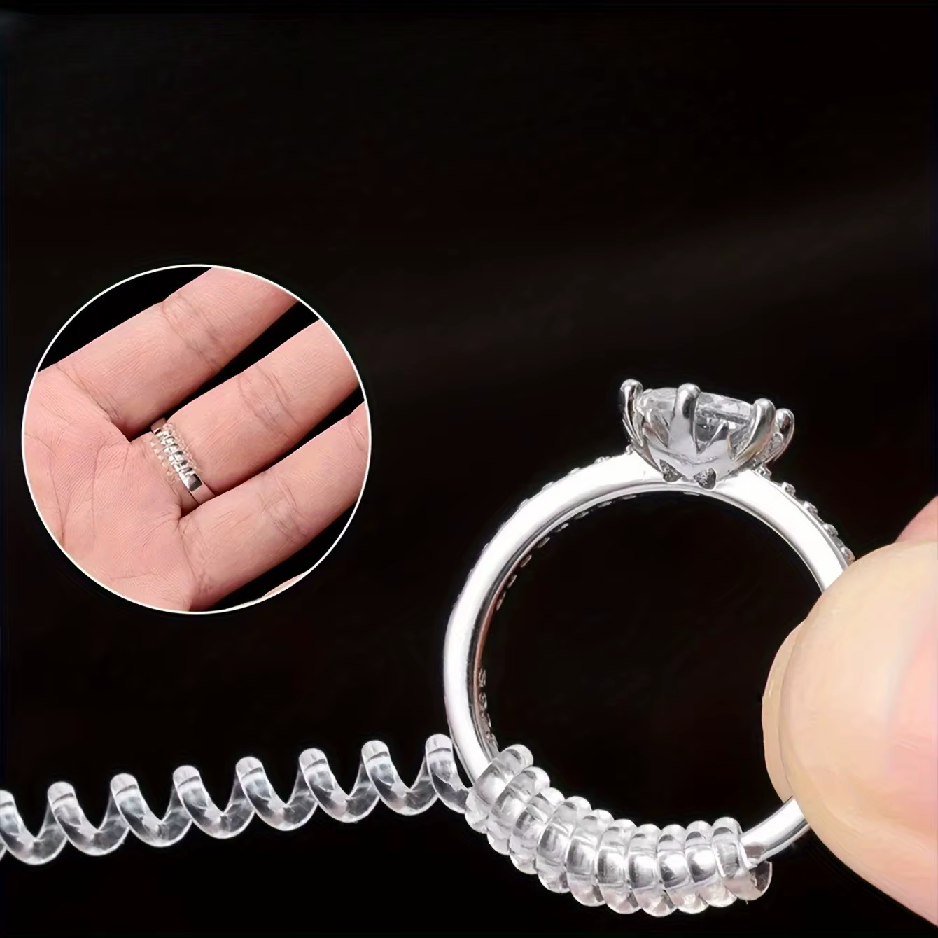 Lot de 5 ajusteurs de taille de bague pour femmes