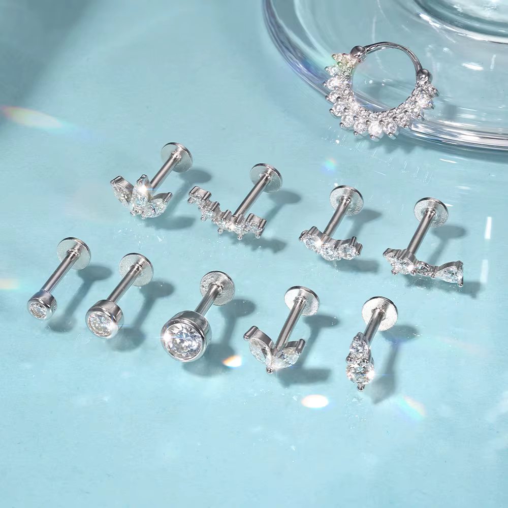 Aide Moissanite diamant boucles d'oreilles pour femmes original 925 en argent Sterling vis arrière