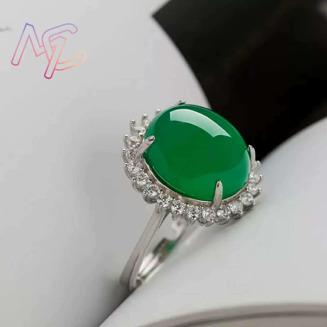 Bagues en Jade naturel vert