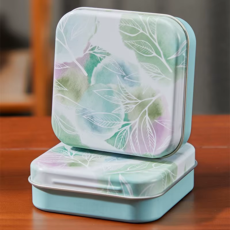 Boîte portable en fer blanc décorative et pratique de 7