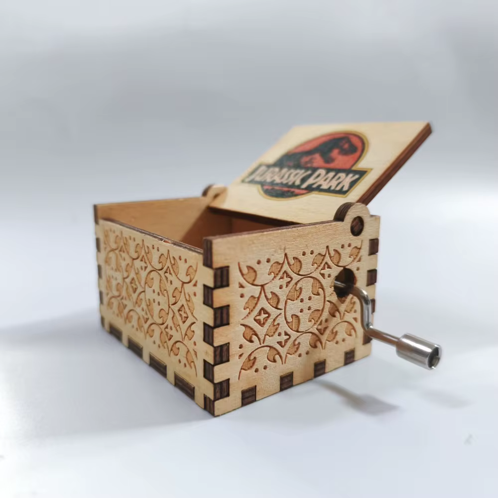 Boîte à musique en bois Jurassic Park