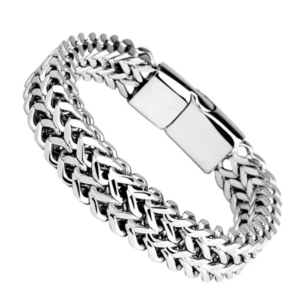 Bracelet tressé en acier inoxydable