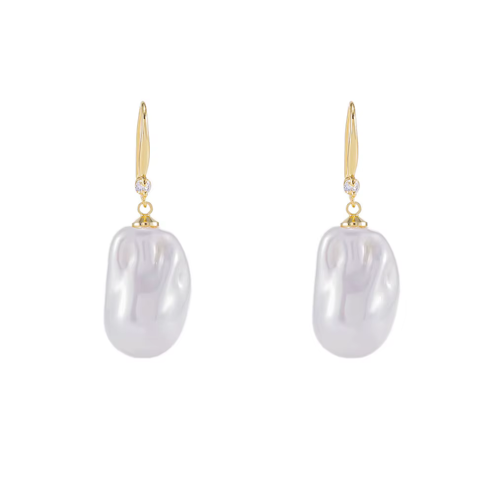 Boucles d'oreilles en perles baroques antiques