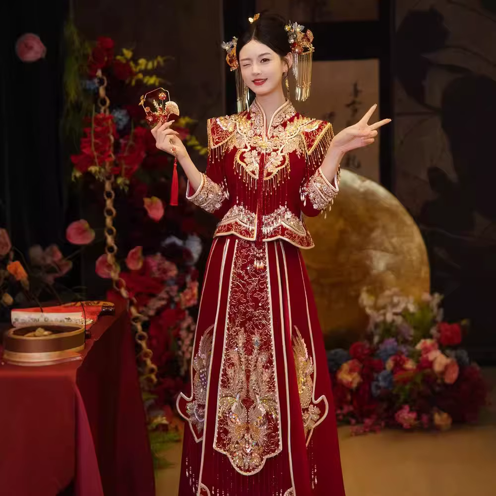 Robe de mariée traditionnelle chinoise XiuheRobe