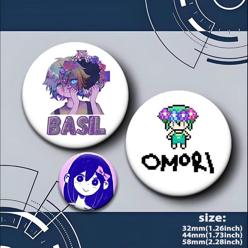 Broches de dessin animé RPG Omori pour décoration de sac à dos