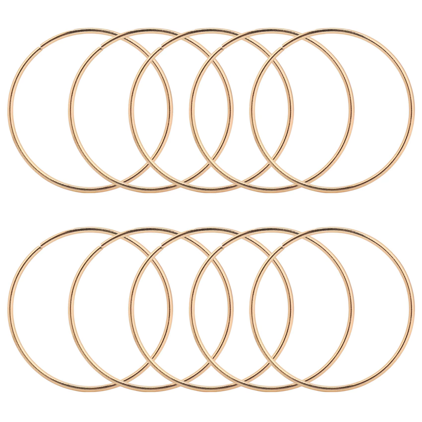 Lot de 10 anneaux dorés en macramé pour attrape-rêves et artisanat, 3 pouces