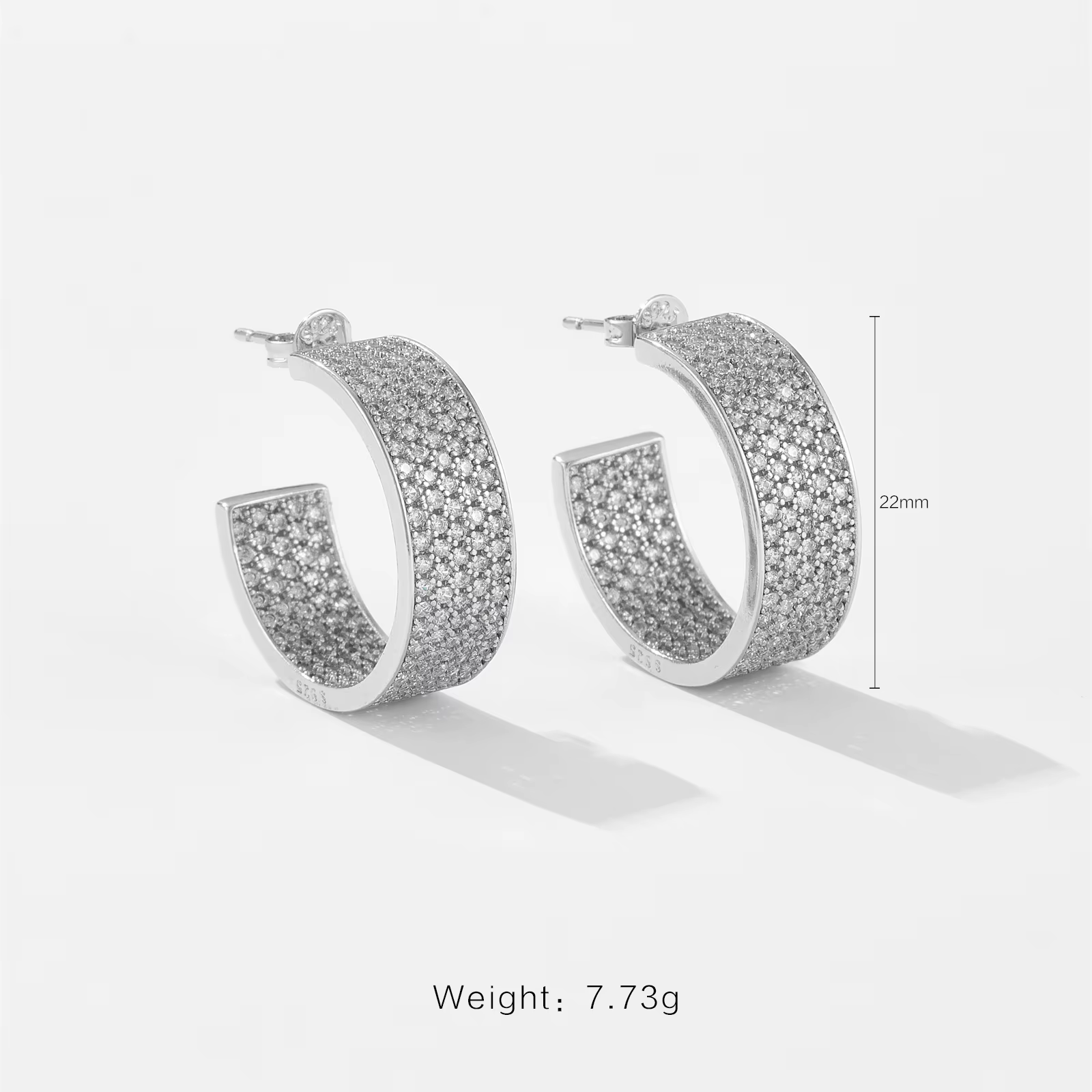 Ug LAOPA-Boucles d'oreilles créoles en argent regardé 925 et or