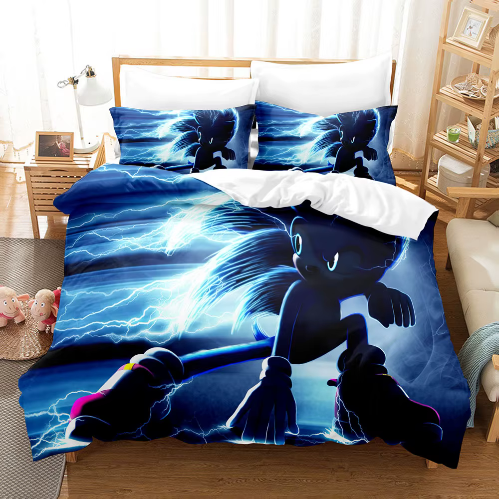 Parure de lit pour garçon Sonic