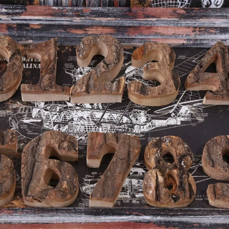 Lettres en bois décor à la maison Alphabet numéro bricolage