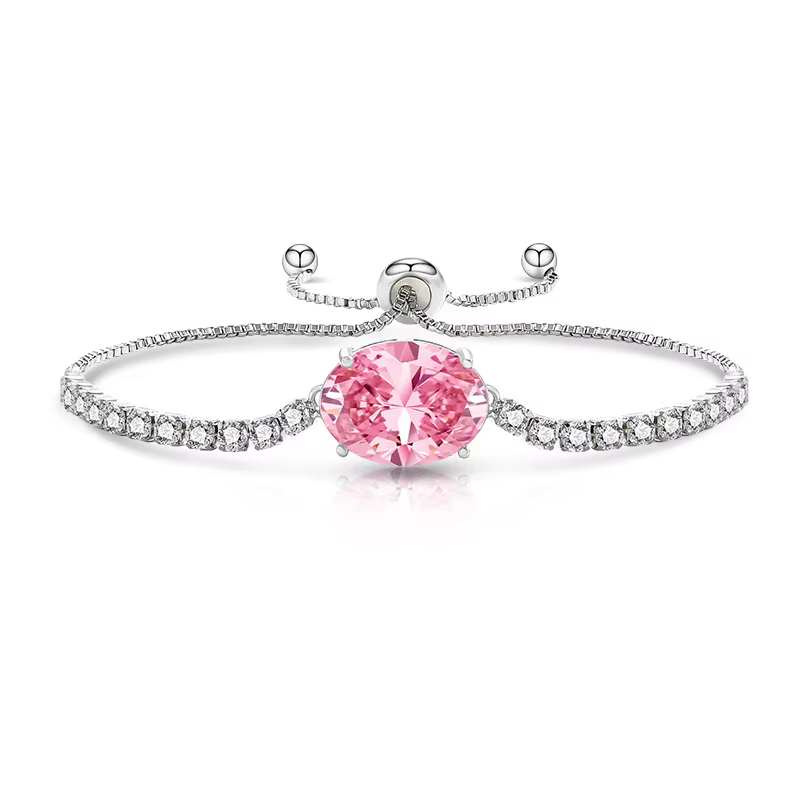 Bracelet en Zirconia 8 carats – Bijou de luxe élégant en cristal coloré – Cadeau raffiné