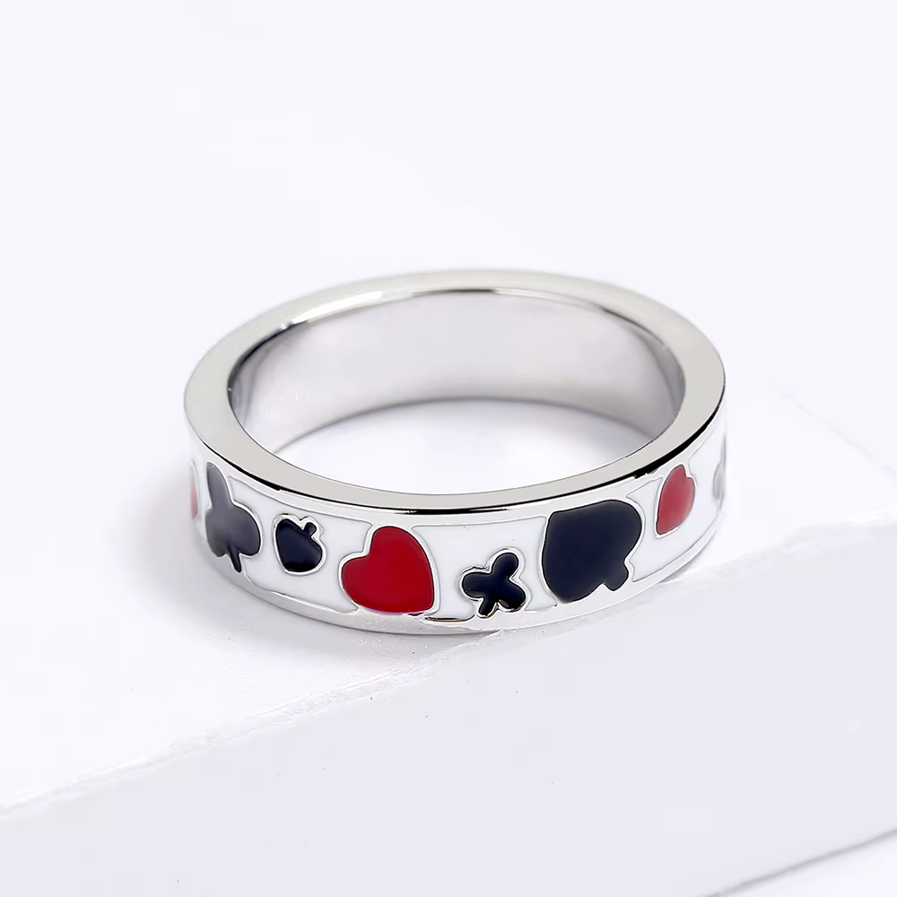 Bague en émail faite à la main pour femme