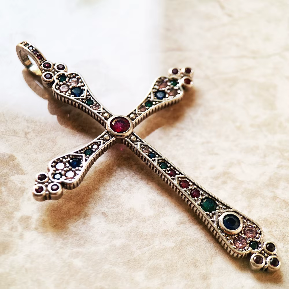 Pendentifs en argent Sterling 925 avec croix royale