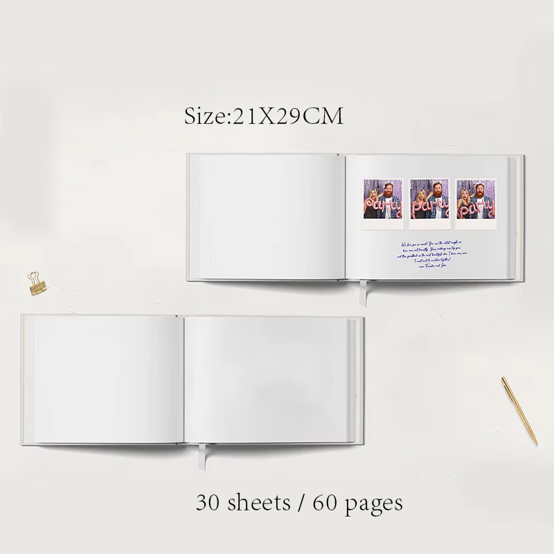 Livre d'or de mariage personnalisé élégant et minimaliste