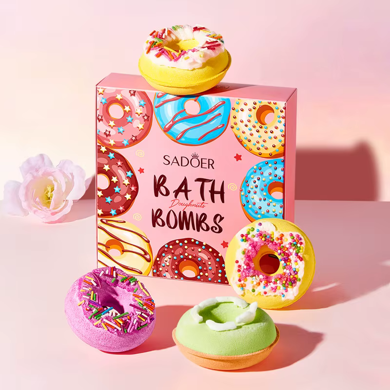 Ensemble de bombes de bain Donut – 4 sels