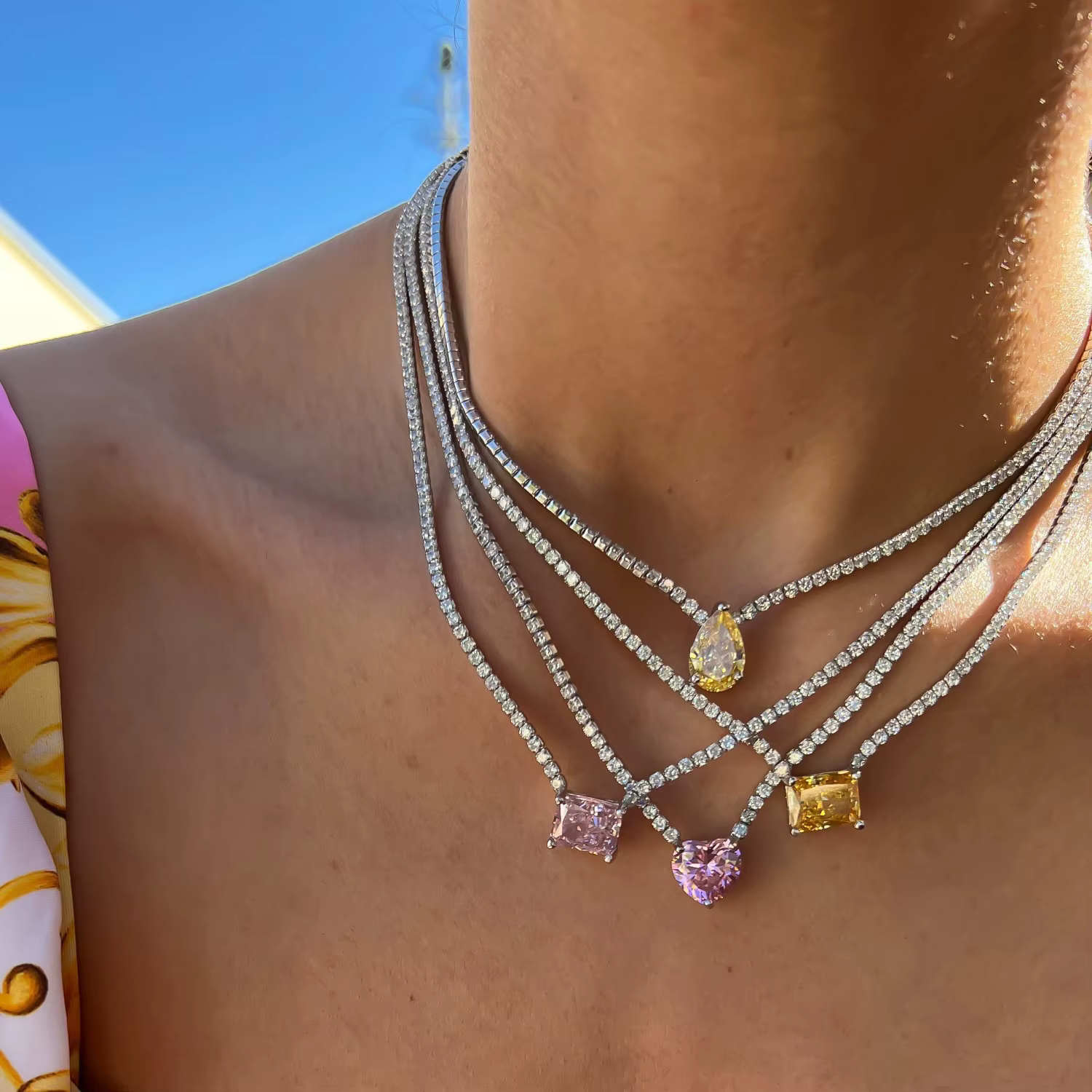 Ensemble de bijoux en pierre de cristal brillant pour femmes