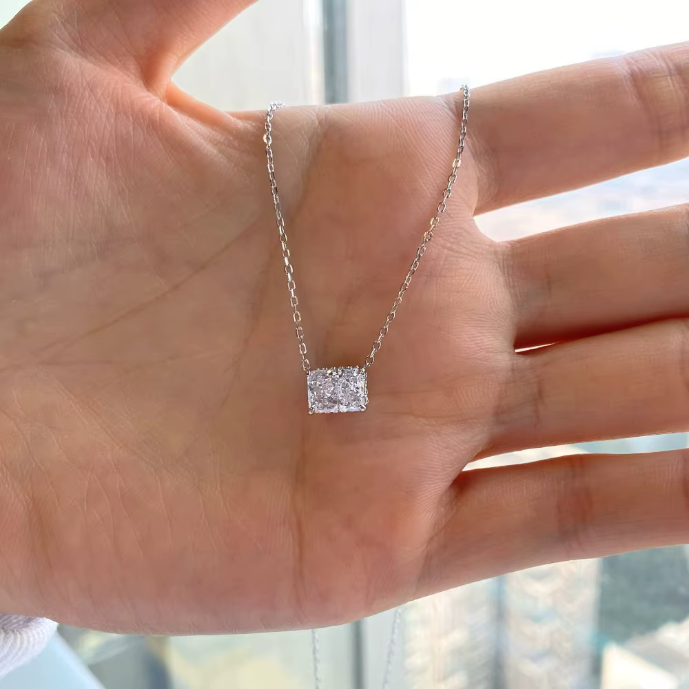 Wong Rain-Collier pendentif en pierre précieuse à haute teneur en carbone