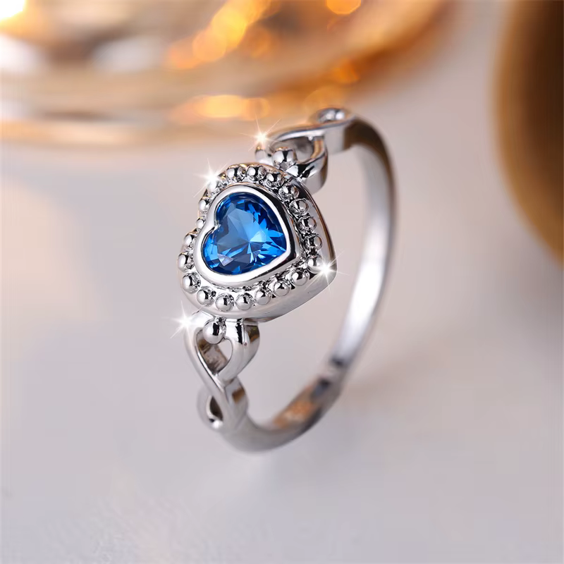 Bagues en argent coeur pour femme