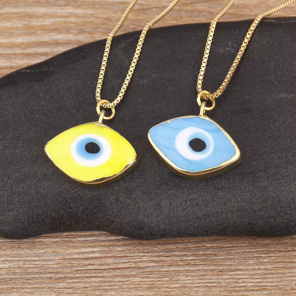 Nidin – collier à pendentif œil turc tendance pour femmes