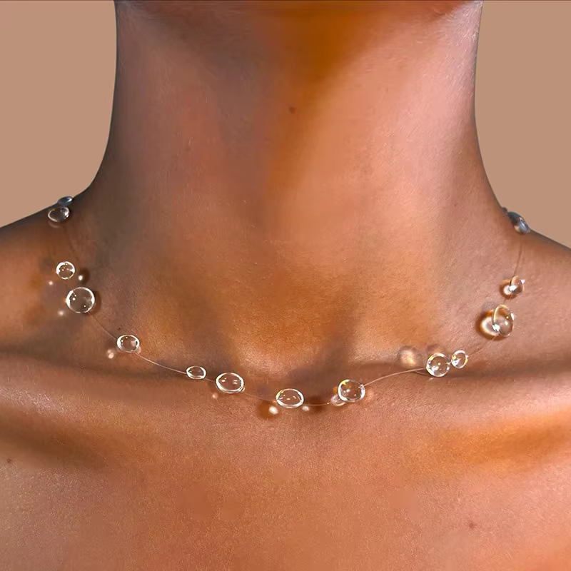 Collier goutte d'eau claire