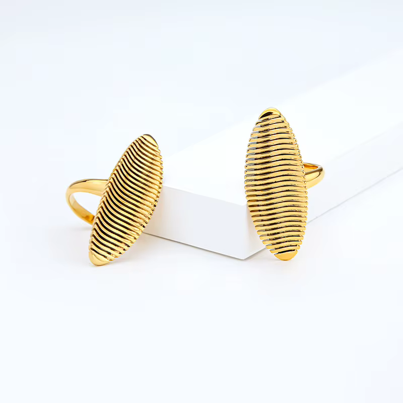 Bague à rayures minimalistes pour femmes