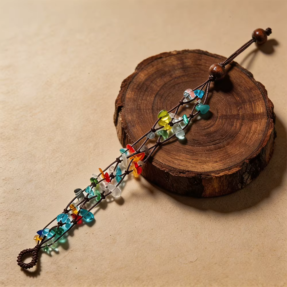 Bracelet Bohème en Pierres Naturelles et Cristaux