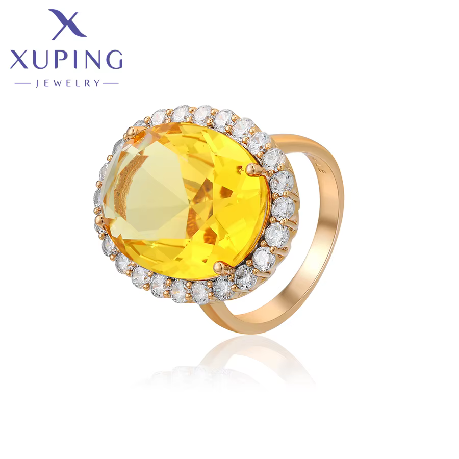 Xuping-Bague en pierre européenne pour femme