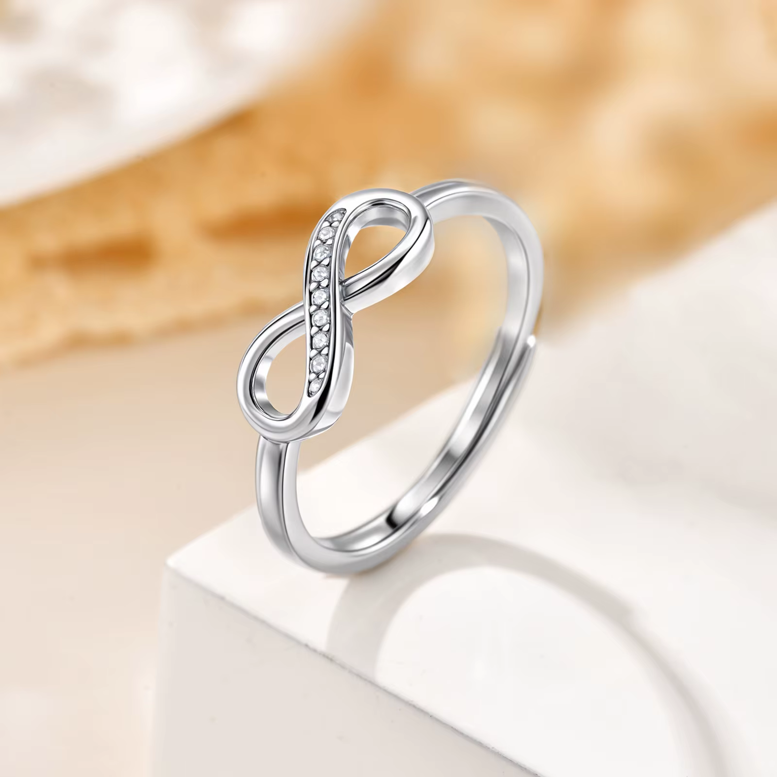 Bague classique en Zircon cubique fin