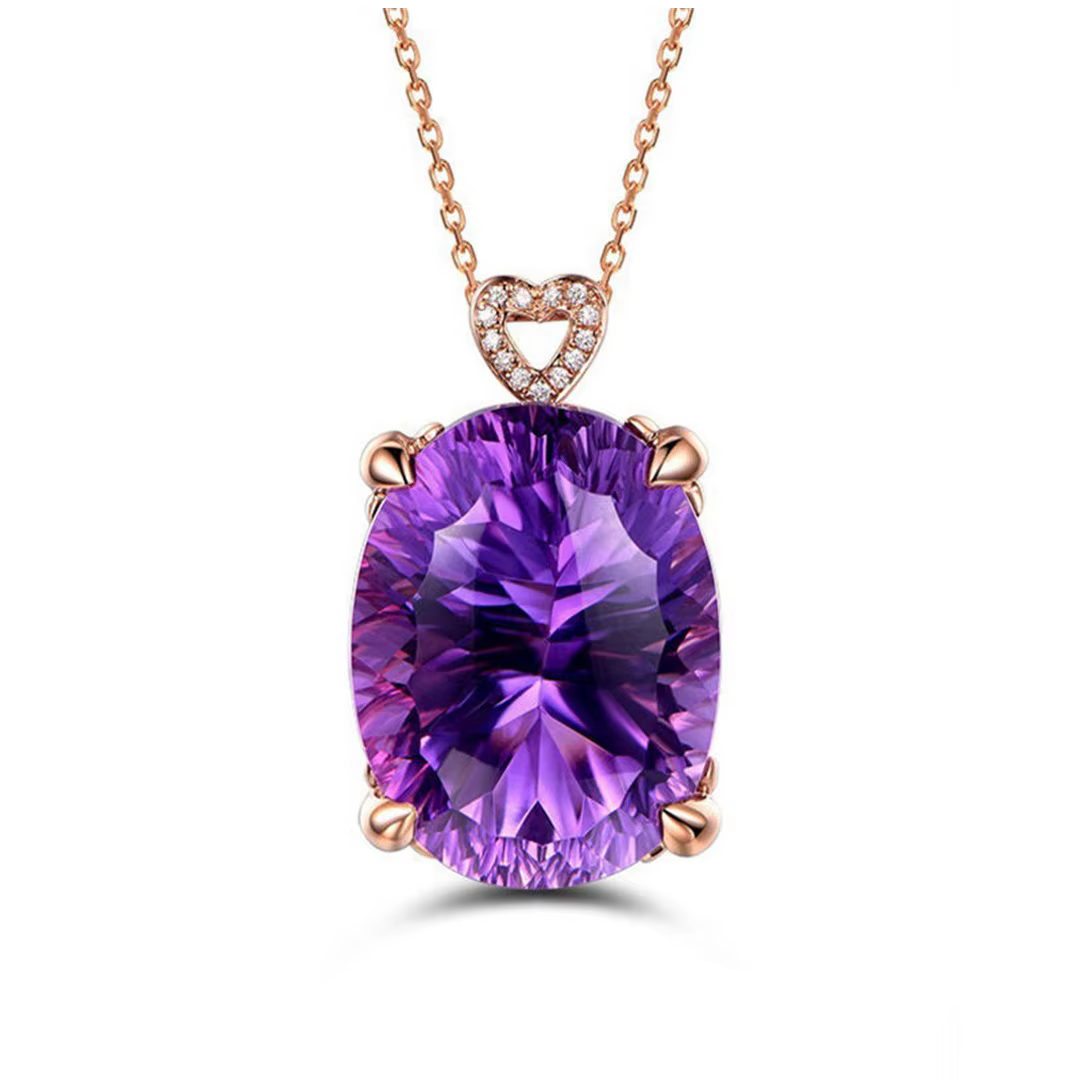 Pendentif en Quartz Naturel Violet