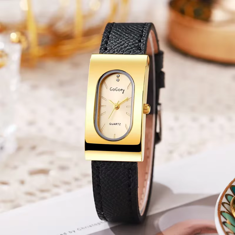 Dames de luxe marque femmes montre mode cadran rectangulaire