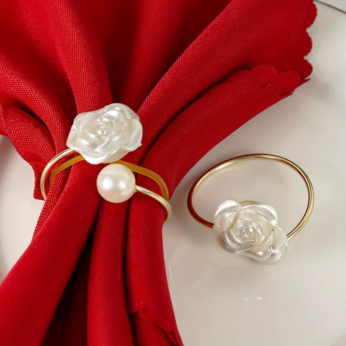 Anneaux de serviette en forme de Rose
