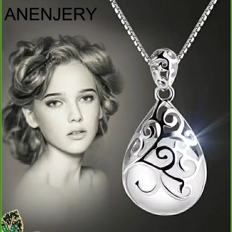 Collier pendentif en pierre de lune naturelle pour femme