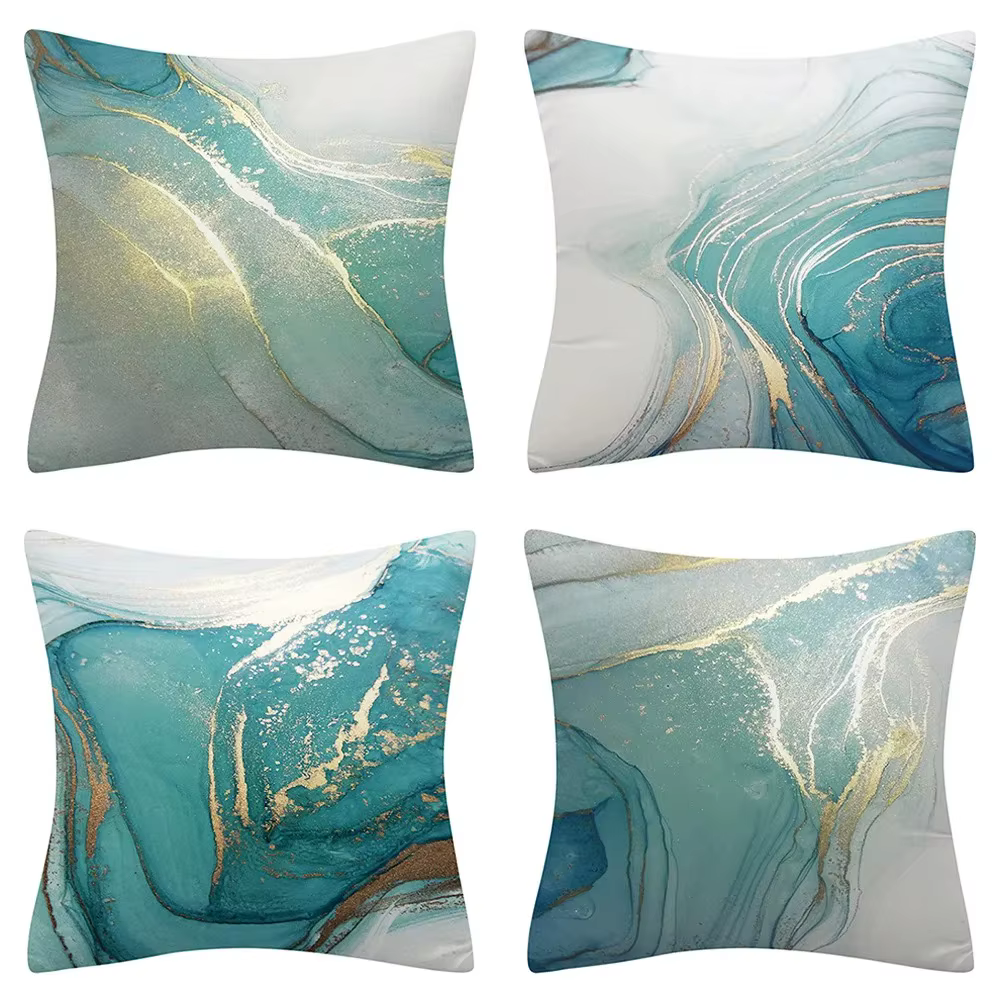Housse de coussin décorative Turquoise