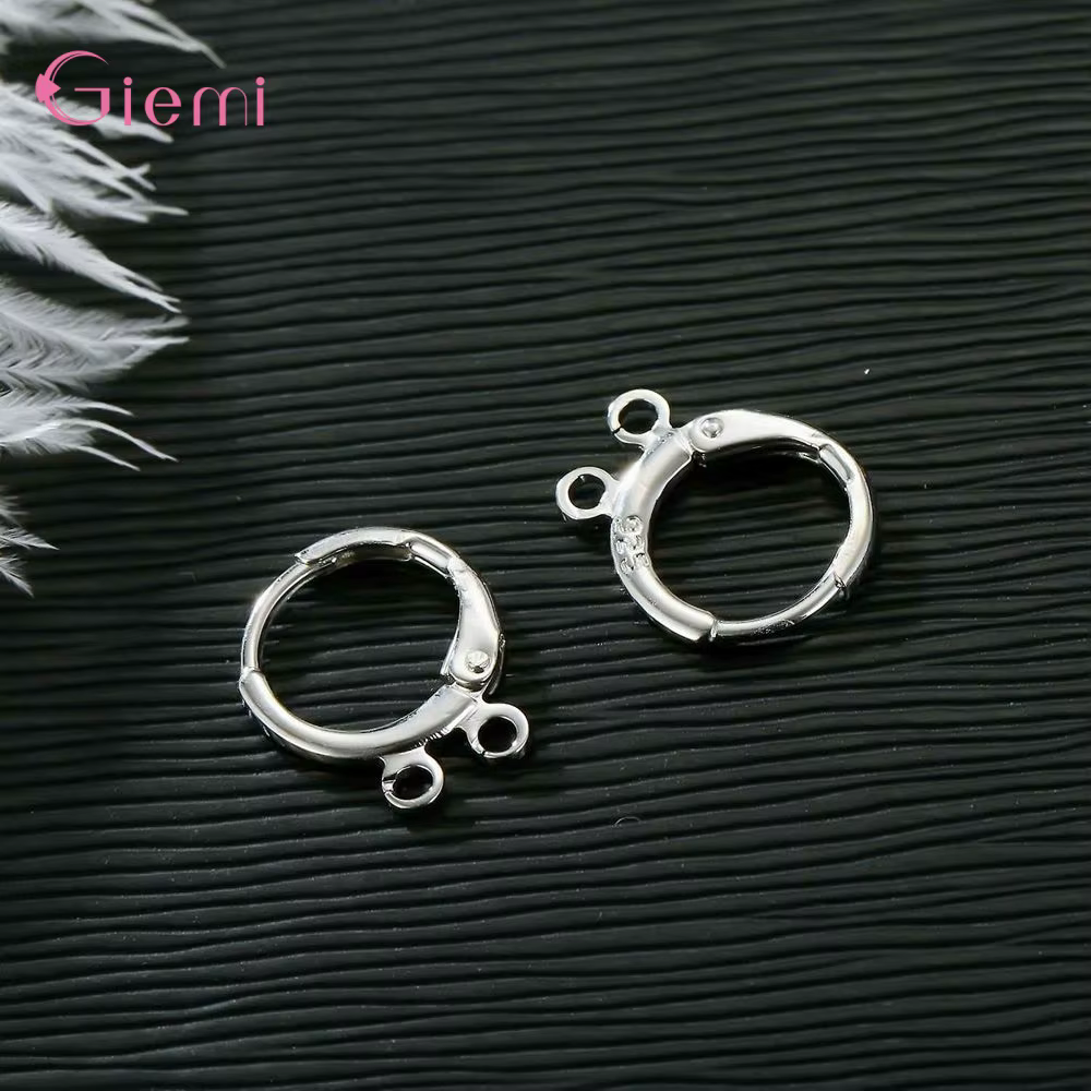 Nouveautés en gros 925 argent cerceau boucle d'oreille bricolage accessoire à la main