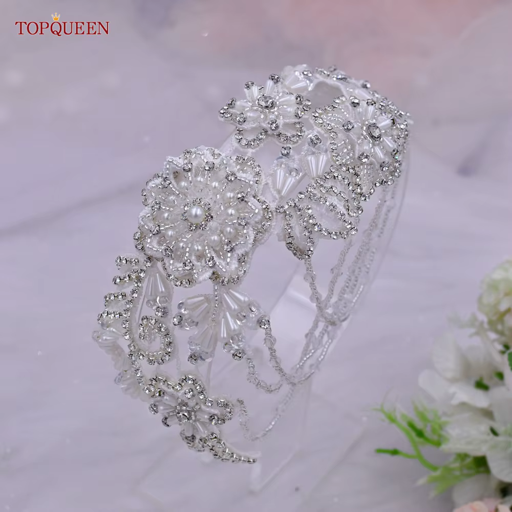 TOPQUEEN S80 argent épaulettes épaule bijoux décoratifs mode tempérament vêtements accessoires à la main perles strass