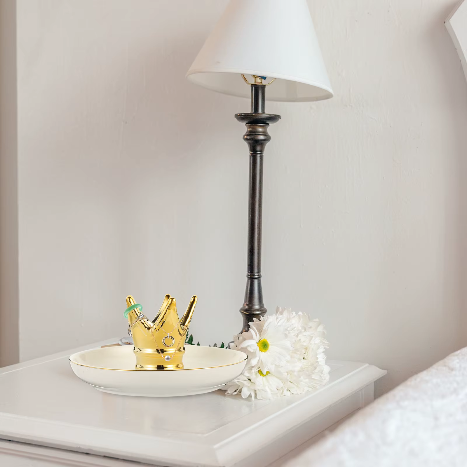 Plateau de rangement pour bijoux en céramique