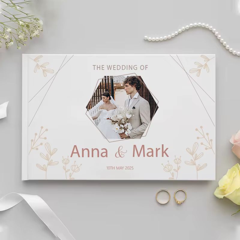 Livre d'or personnalisé pour cadeau de mariage