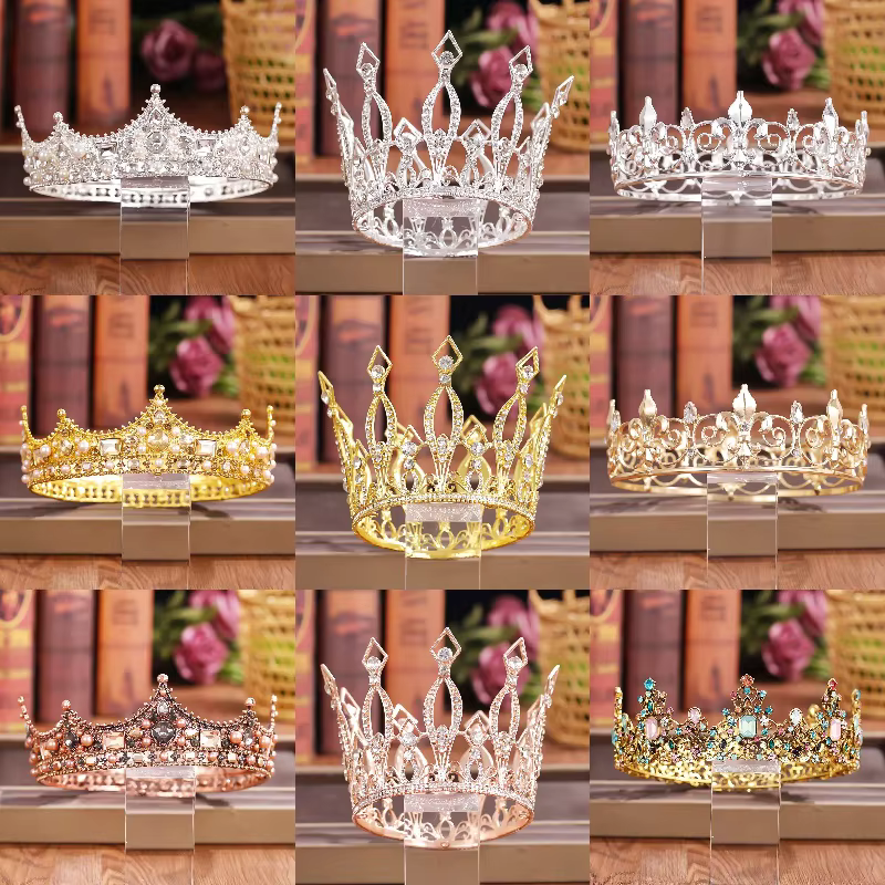 Couronne diadème ronde en biscuits cristal