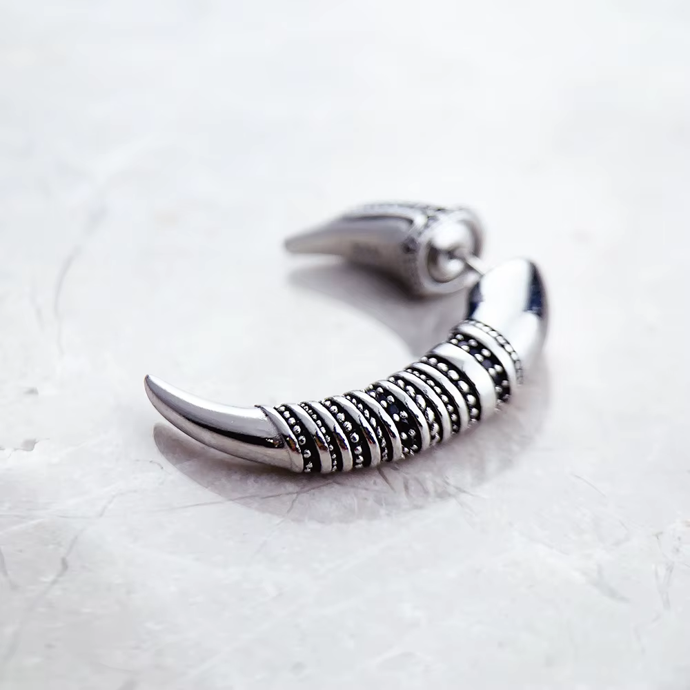 Boucles d'oreilles vintage en argent regardé 925 pour femme